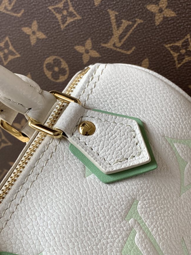 Louis Vuitton M24169 エンボスグリーン ナノ・スピーディ ハンドバッグ