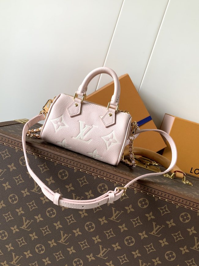 Louis Vuitton M81913 ミルクティーピンク ナノ・スピーディ ハンドバッグ