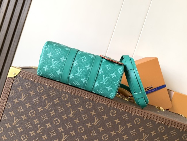 Louis Vuitton M12684 グリーンモノグラム Keepall Bandoulière 25 ハンドバッグ