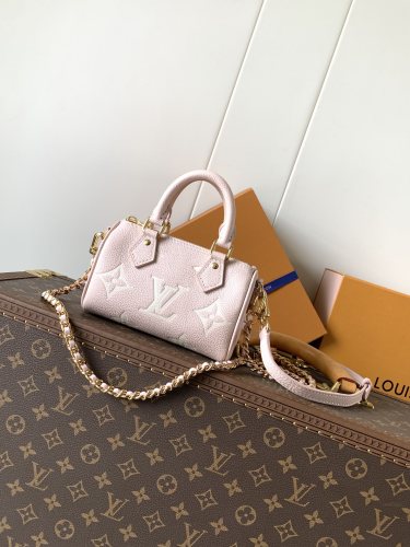 Louis Vuitton M81913 ミルクティーピンク ナノ・スピーディ ハンドバッグ