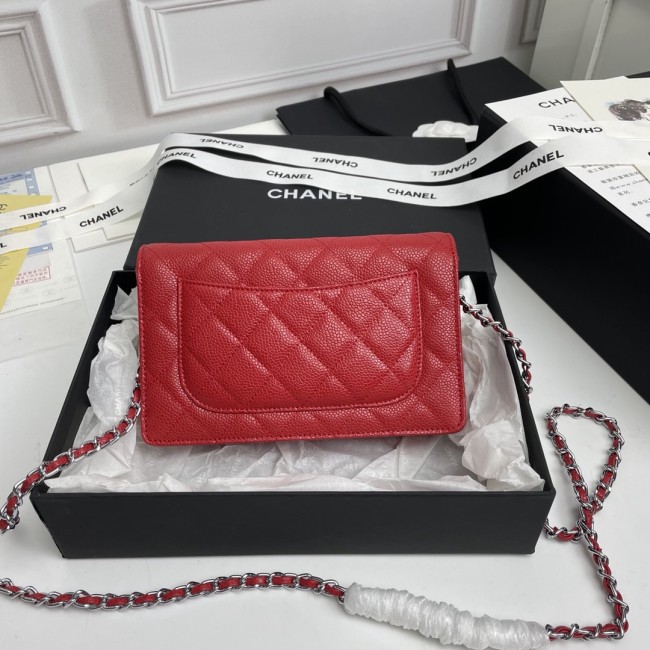 CHANEL シャネル WOC 財運バッグ（型番A33814）サイズ：横19×縦12×マチ3 cm
