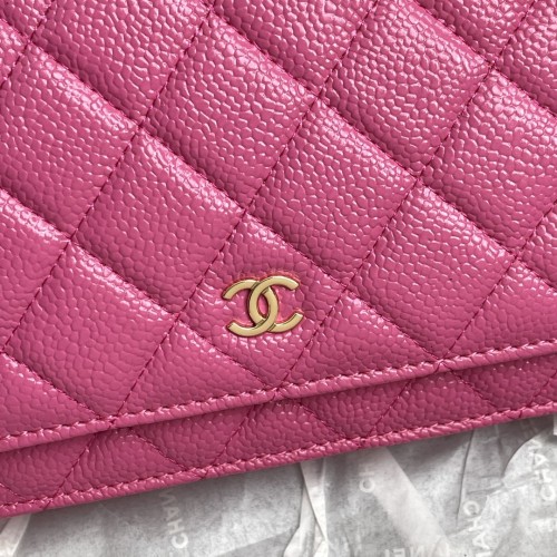 CHANEL シャネル WOC 財運バッグ（型番A33814）サイズ：横19×縦12×マチ3 cm