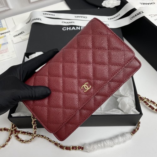 CHANEL シャネル WOC 財運バッグ（型番A33814）サイズ：横19×縦12×マチ3 cm