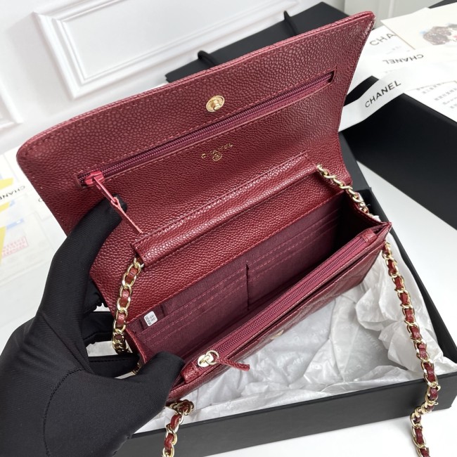 CHANEL シャネル WOC 財運バッグ（型番A33814）サイズ：横19×縦12×マチ3 cm