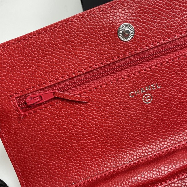 CHANEL シャネル WOC 財運バッグ（型番A33814）サイズ：横19×縦12×マチ3 cm