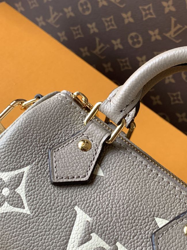 Louis Vuitton M82890 グレーエンボス ナノ・スピーディ ハンドバッグ