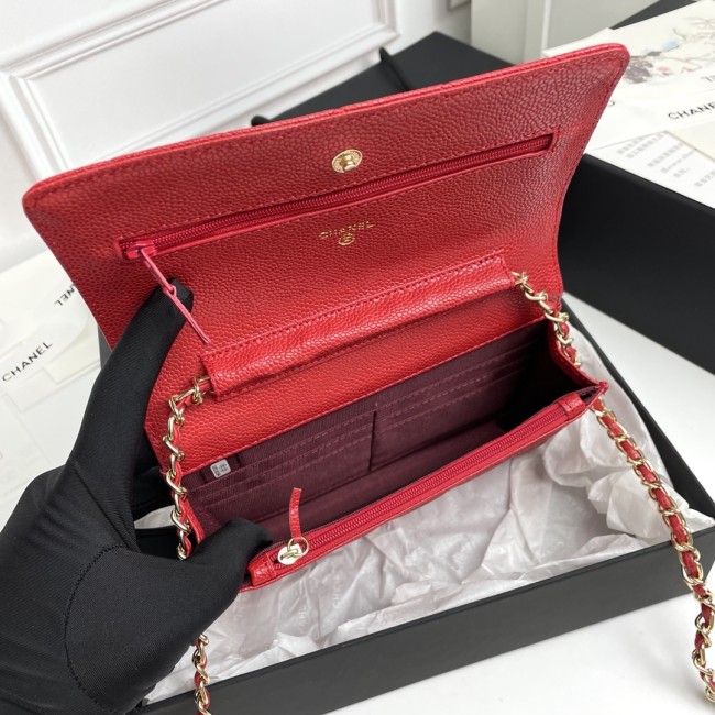 CHANEL シャネル WOC 財運バッグ（型番A33814）サイズ：横19×縦12×マチ3 cm