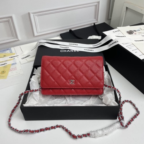 CHANEL シャネル WOC 財運バッグ（型番A33814）サイズ：横19×縦12×マチ3 cm