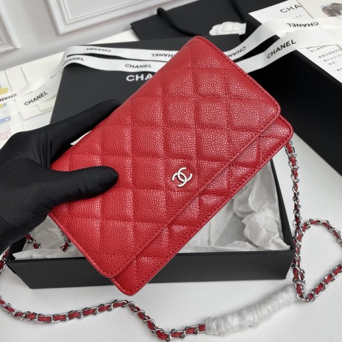 CHANEL シャネル WOC 財運バッグ（型番A33814）サイズ：横19×縦12×マチ3 cm
