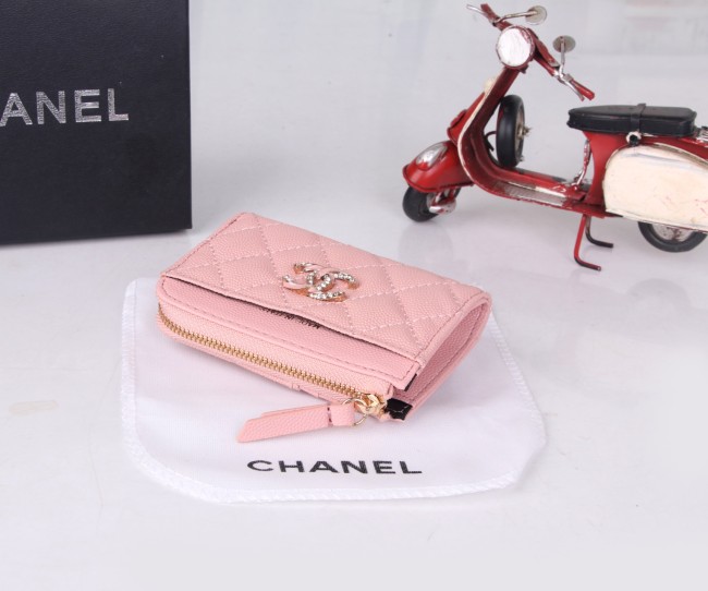  CHANELシャネル バッグ 型番 56608 カラー：キルティングブラック／ピンク／ベージュ／ラムスキンブラック サイズ：11×8×2 cm