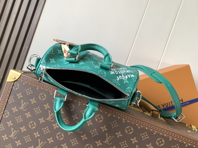 Louis Vuitton M12684 グリーンモノグラム Keepall Bandoulière 25 ハンドバッグ