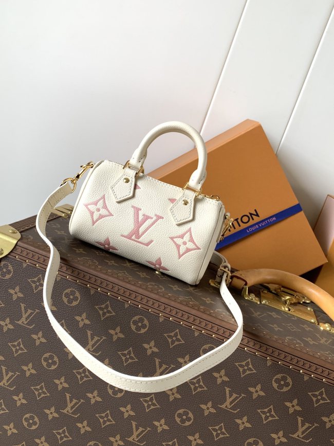 Louis Vuitton M14226 エンボスピンク ナノ・スピーディ ハンドバッグ