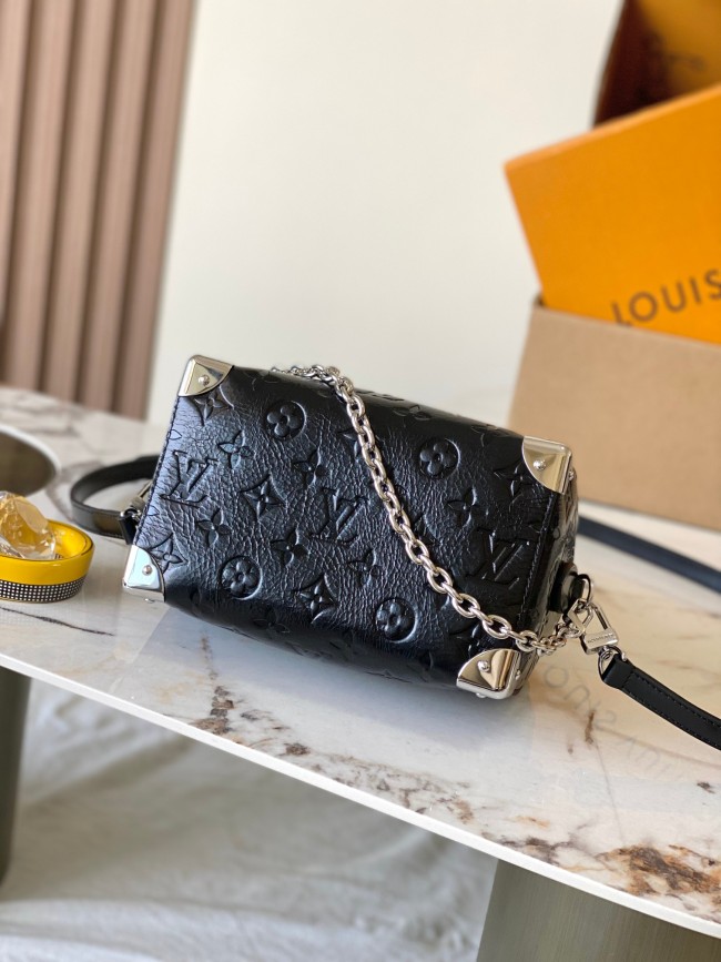 Louis Vuitton M27921 ブラックオイルドレザー スピーディ・トランク 20 ハンドバッグ