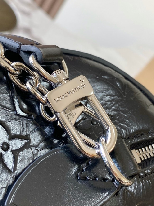 Louis Vuitton M27921 ブラックオイルドレザー スピーディ・トランク 20 ハンドバッグ