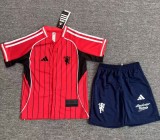 25-26 Man Utd Red Casual Edition Kids Baseball Jersey 1:1 Thai Quality
