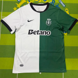 25-26 Sporting Lisbon White Green Fans Soccer Jersey 1:1 Thai Quality