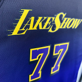 24-25 Lakers DONCIC #77 Royal blue City Edition Top Quality Hot Pressing NBA Jersey