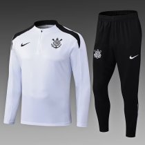 25-26 Corinthians High Quality Half Pull Tracksuit