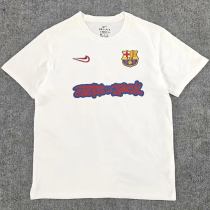 25-26 BAR White High Quality Casual T-Shirt #圆领彩标