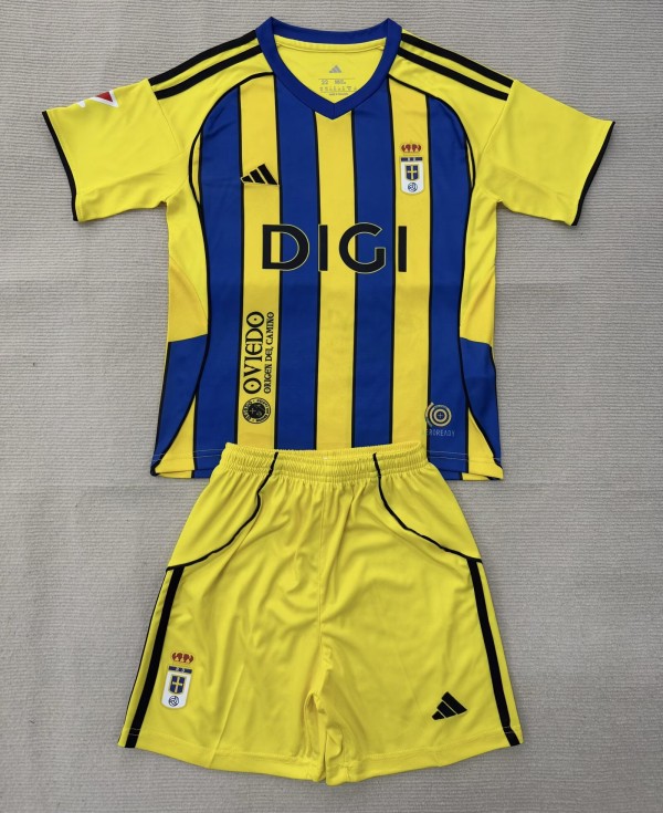 25-26 Real Oviedo Away Kids Soccer Jersey
