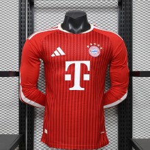 26-27 Bayern Home Long Sleeve Player Version Soccer Jersey *长袖球员