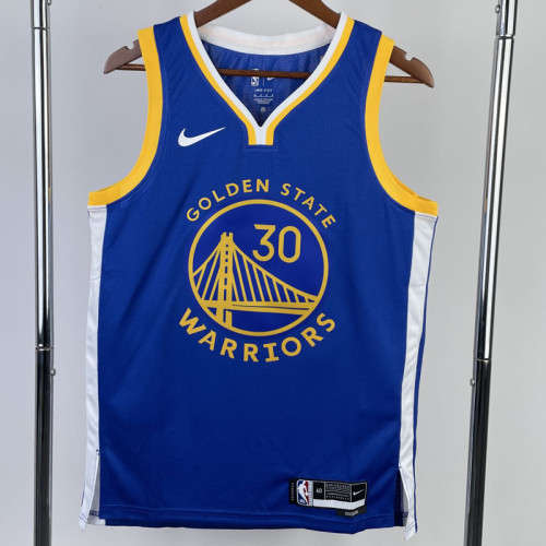 22-23 WARRIORS CURRY #30 Blue Top Quality Hot Pressing NBA Jersey (V领)