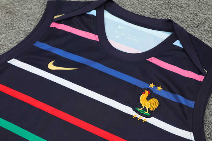 24-25 France Black Tank top and shorts suit