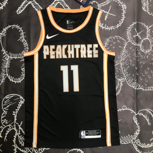 HAWKS YOUNG #11 Black Top Quality Hot Pressing NBA Jersey