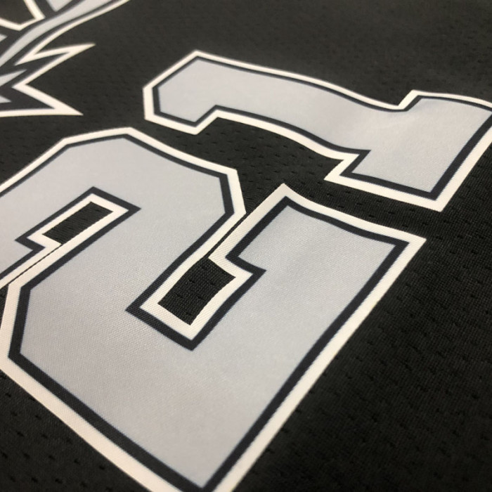 22-23 SA Spurs DUNCAN #21 Black Top Quality Hot Pressing NBA Jersey (Trapeze Edition)