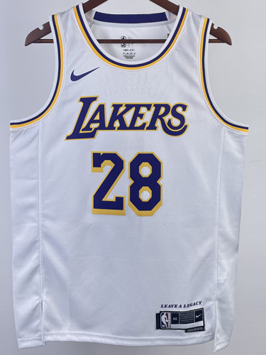 22-23 LAKERS HACHIMURA #28 White Top Quality Hot Pressing NBA Jersey(圆领)