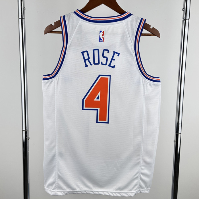 2018-19 KNICKS ROSE #4 White Top Quality Hot Pressing NBA Jersey