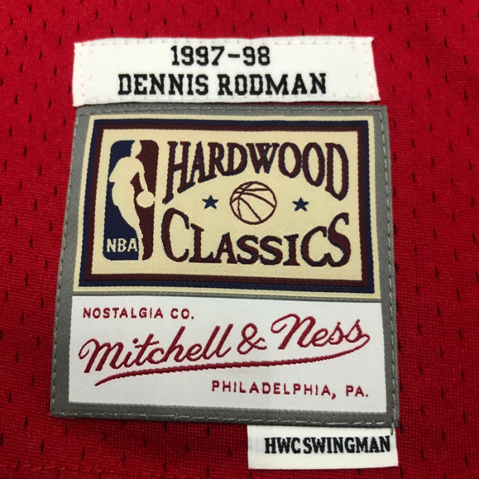 1998 BULLS RODMAN #91 Red Retro Top Quality Hot Pressing NBA Jersey