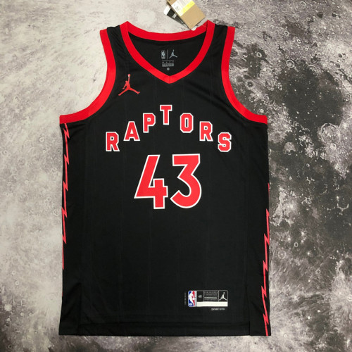 22-23 RAPTORS SIAKAM #43 Black red Top Quality Hot Pressing NBA Jersey (Trapeze Edition)