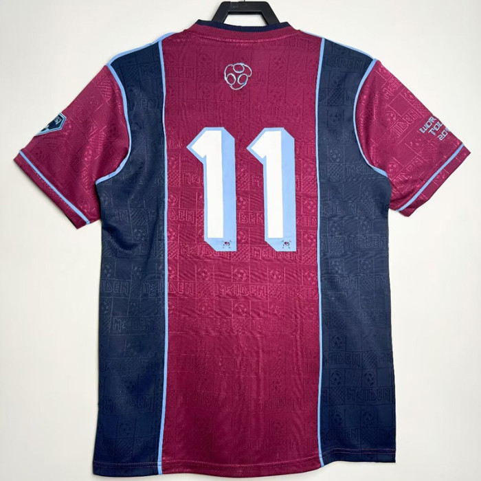 2011 West Ham #11 Iron Maiden Away Retro Soccer Jersey