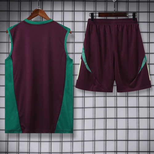 24-25 Mexico Maroon Tank top and shorts suit