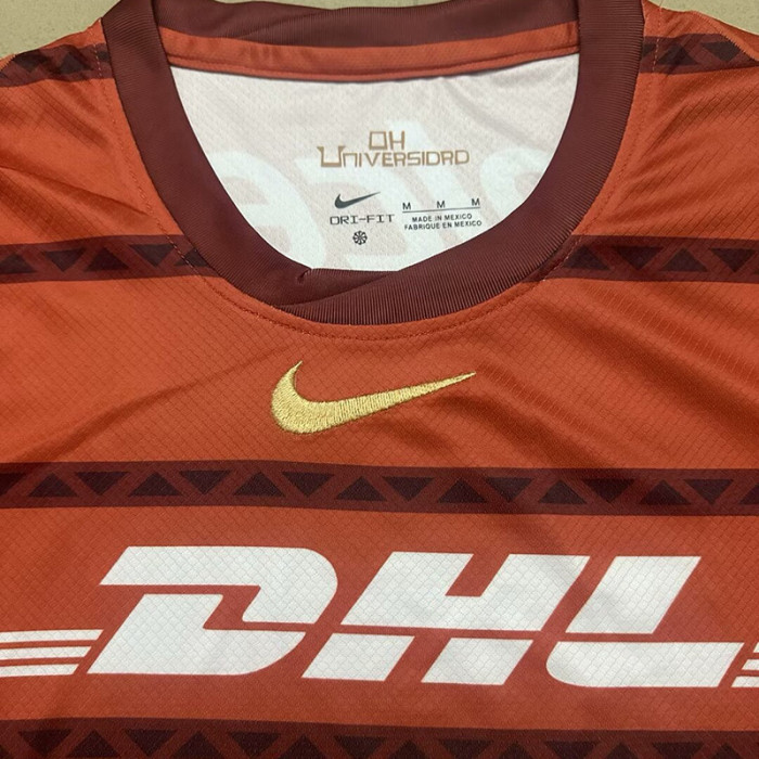 24-25 Pumas UNAM Red Goalkeeper Fans Soccer Jersey