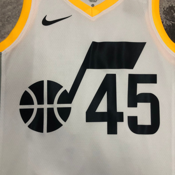 22-23 JAZZ MITCHELL #45 White Top Quality Hot Pressing NBA Jersey