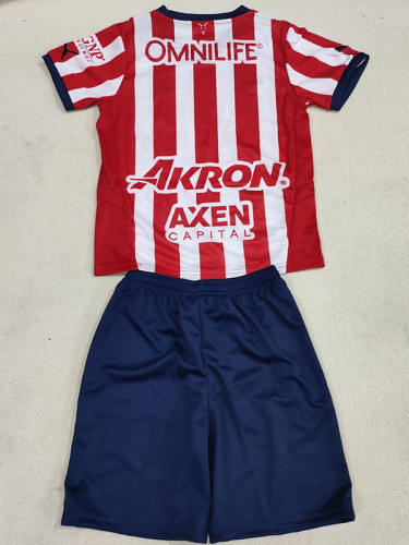 24-25 Chivas Home Kids Soccer Jersey
