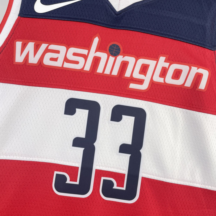22-23 Wizards KUZMA #33 Red Top Quality Hot Pressing NBA Jersey