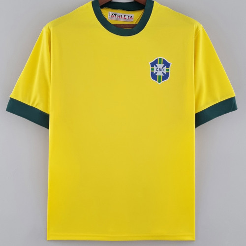 1970 Brazil Home Retro Soccer Jersey