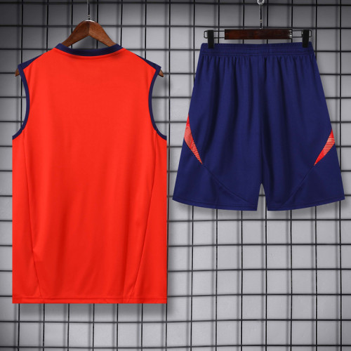 24-25 Spain Red Tank top and shorts suit