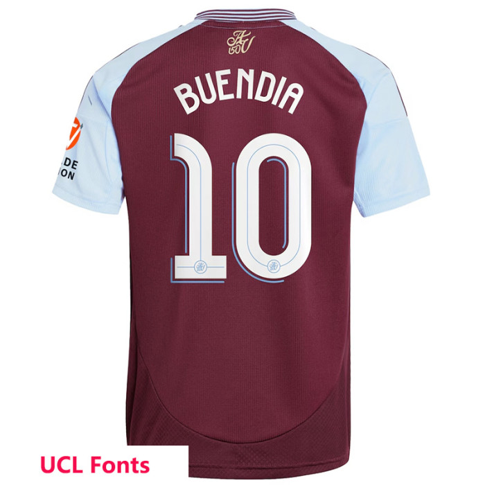 24-25 Aston Villa Home Kids Soccer Jersey