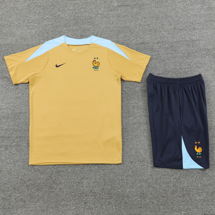 24-25 France Yellow Training Short Suit