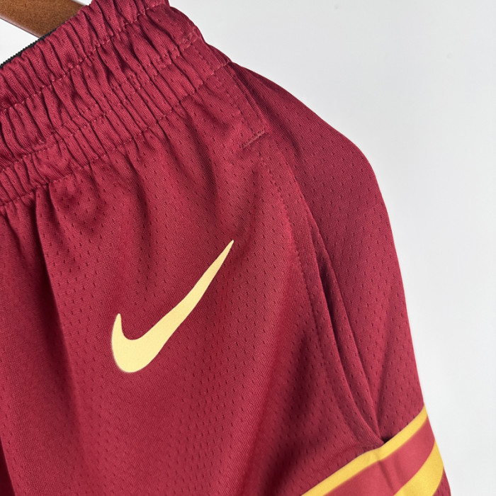 22-23 Cleveland Cavaliers Red Away Top Quality NBA Pants