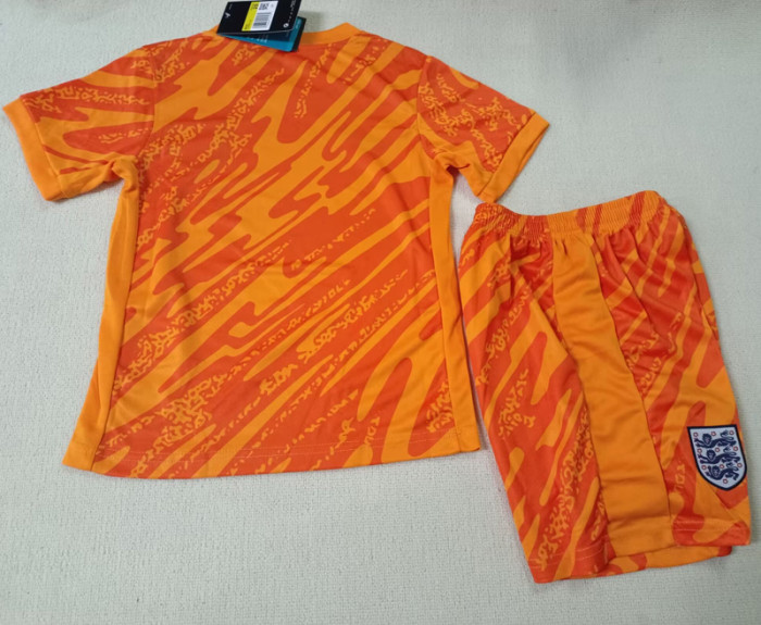 24-25 England Orange GoalKeeper Kids Soccer Jersey