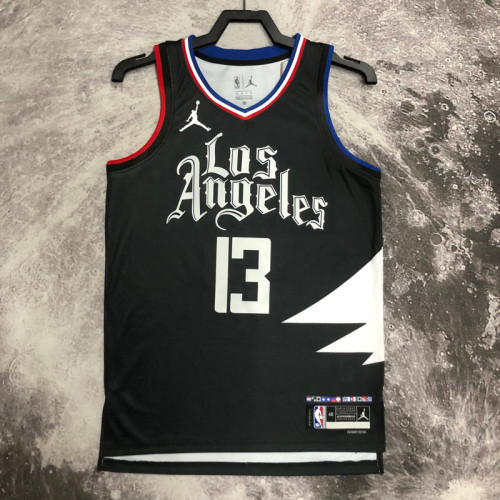 22-23 Clippers GEORGE #13 Black Top Quality Hot Pressing NBA Jersey (Trapeze Edition)