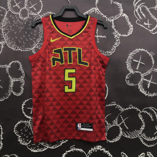 HAWKS MURRAY #5 Red Top Quality Hot Pressing NBA Jersey