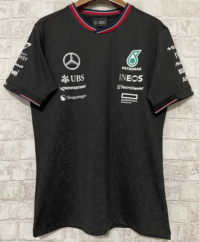 2024 F1 Formula One Mercedes Black Racing Suit(圆领)