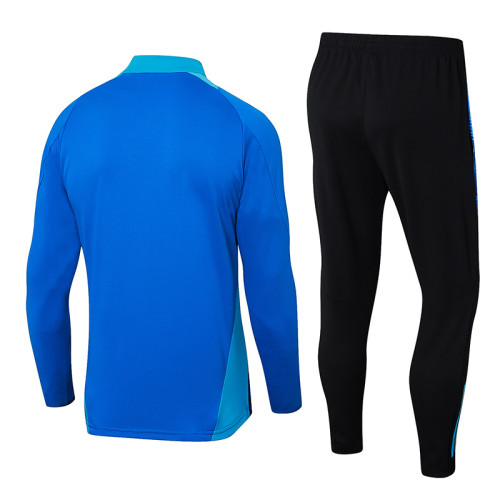 2024 AD Fancy Blue Half Pull Tracksuit #06(半拉链)