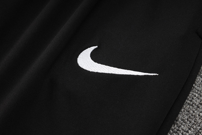 24-25 NK Black Half Pull Tracksuit #05(半拉链)(白色领)